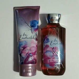 B&BW 2 PC SET BE ENCHANTED SHOWER GEL & BODY CREAM BIG SIZES! 8OZ/236ML NEW!